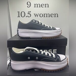 Converse Women's Black and White RunStar Hike Platform Sneakers